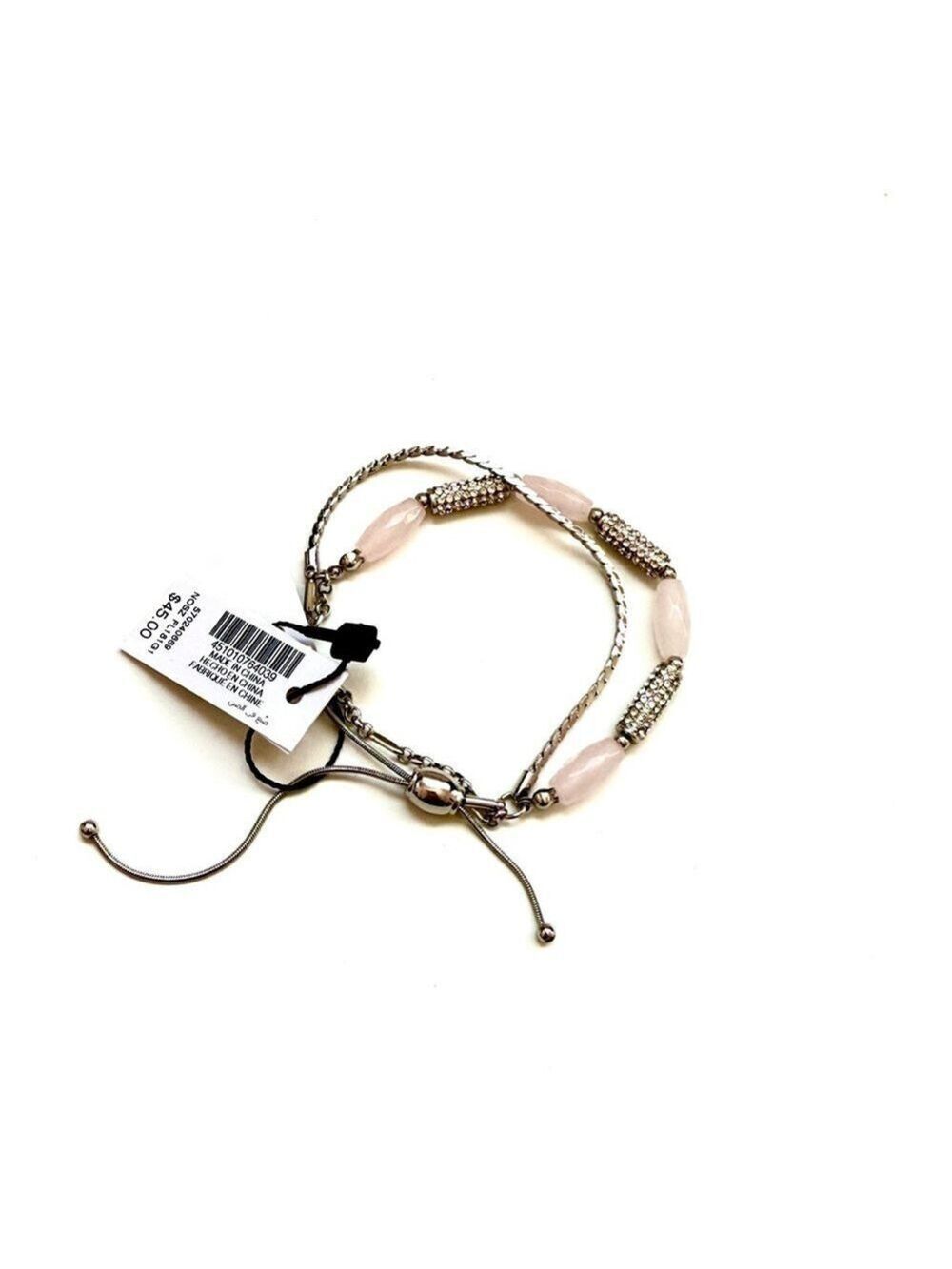 White House Black Market Rose Quartz Bracelet Earrings Set - Picture 4 of 7